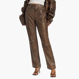 Remain Birger Christensen high waisted leather pants barely worn!!